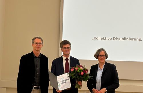 Prof. Dr. Thomas Ertl, Geschäftsführender Direktor des Friedrich-Meinecke-Instituts der Freien Universität Berlin, Martin Wagner, Prof. Dr. Julia von Blumenthal, Präsidentin der Humboldt-Universität zu Berlin