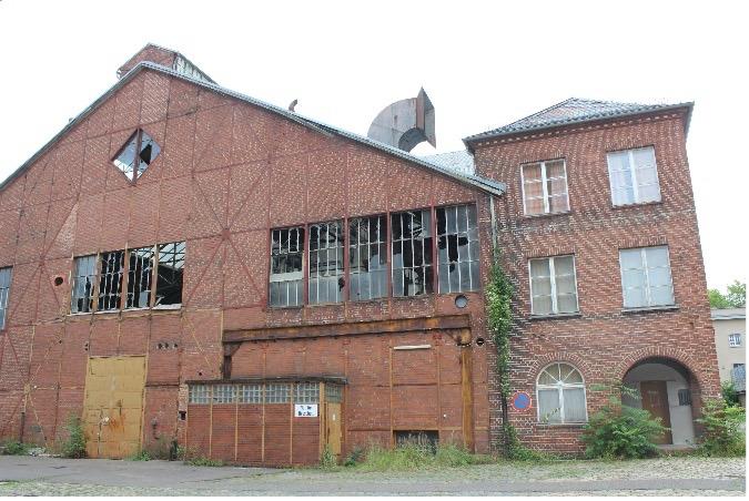 Außenansicht Maschinenhalle Gelände Energie-Museum Berlin (Bild: Mietje Kuhnhardt)