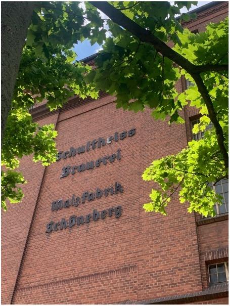 Schriftzug an der Außenwand der Malzfabrik