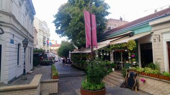 Café in der Altstadt von Belgrad. Bildquelle: Maria Polugodina